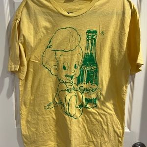 Squirt soda tshirt, yellow, Delta vintage shirt, early 2000s, XL